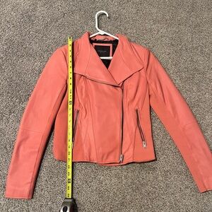 Marc Leather Jacket- gorgeous peachy color- real leather!